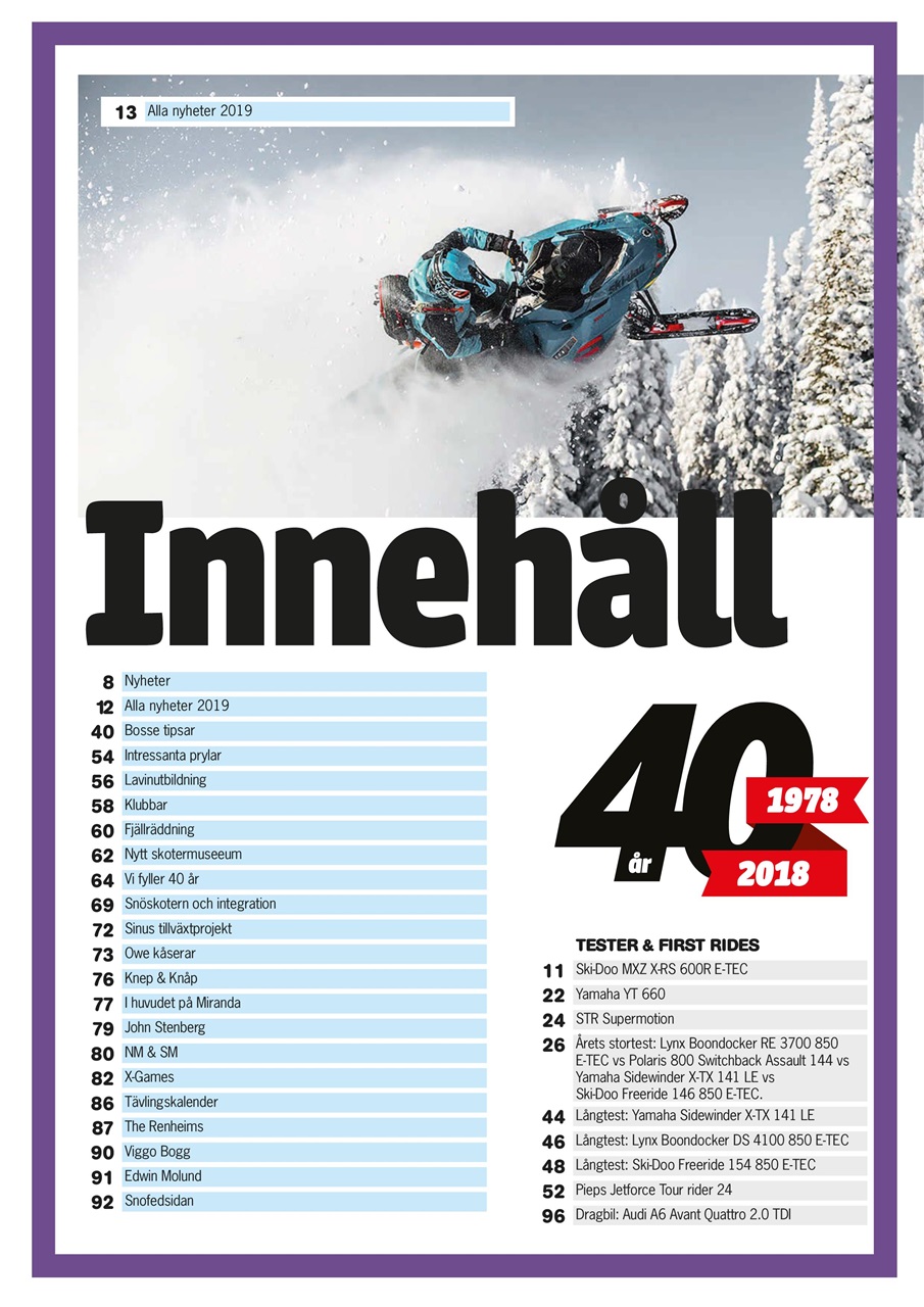 Tidningen Snöskoter Preview Pages