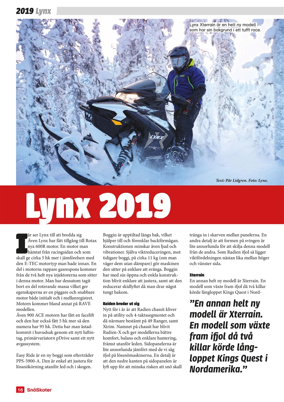 Tidningen Snöskoter Preview Pages