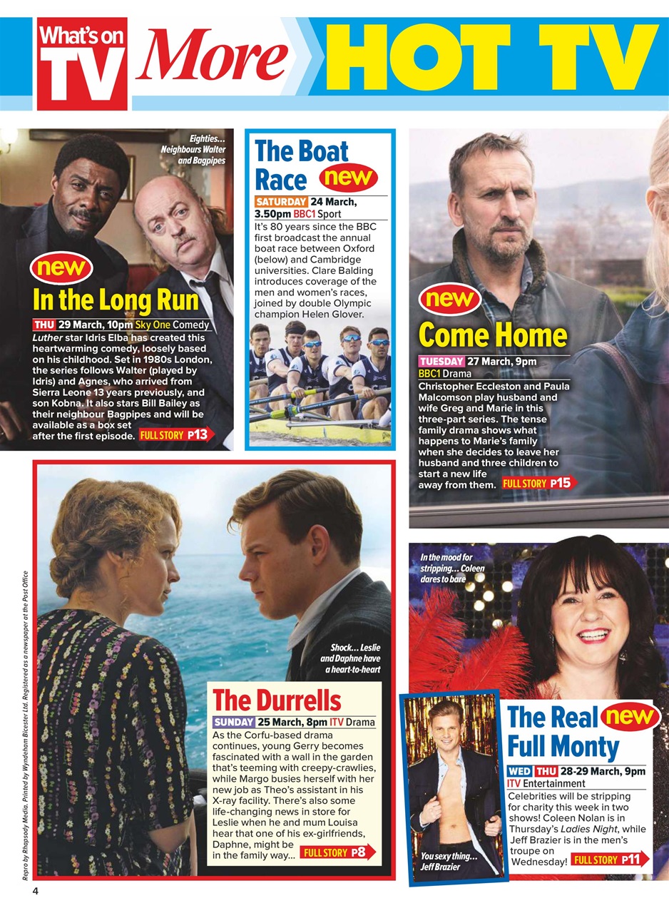 What's on TV Preview Pages