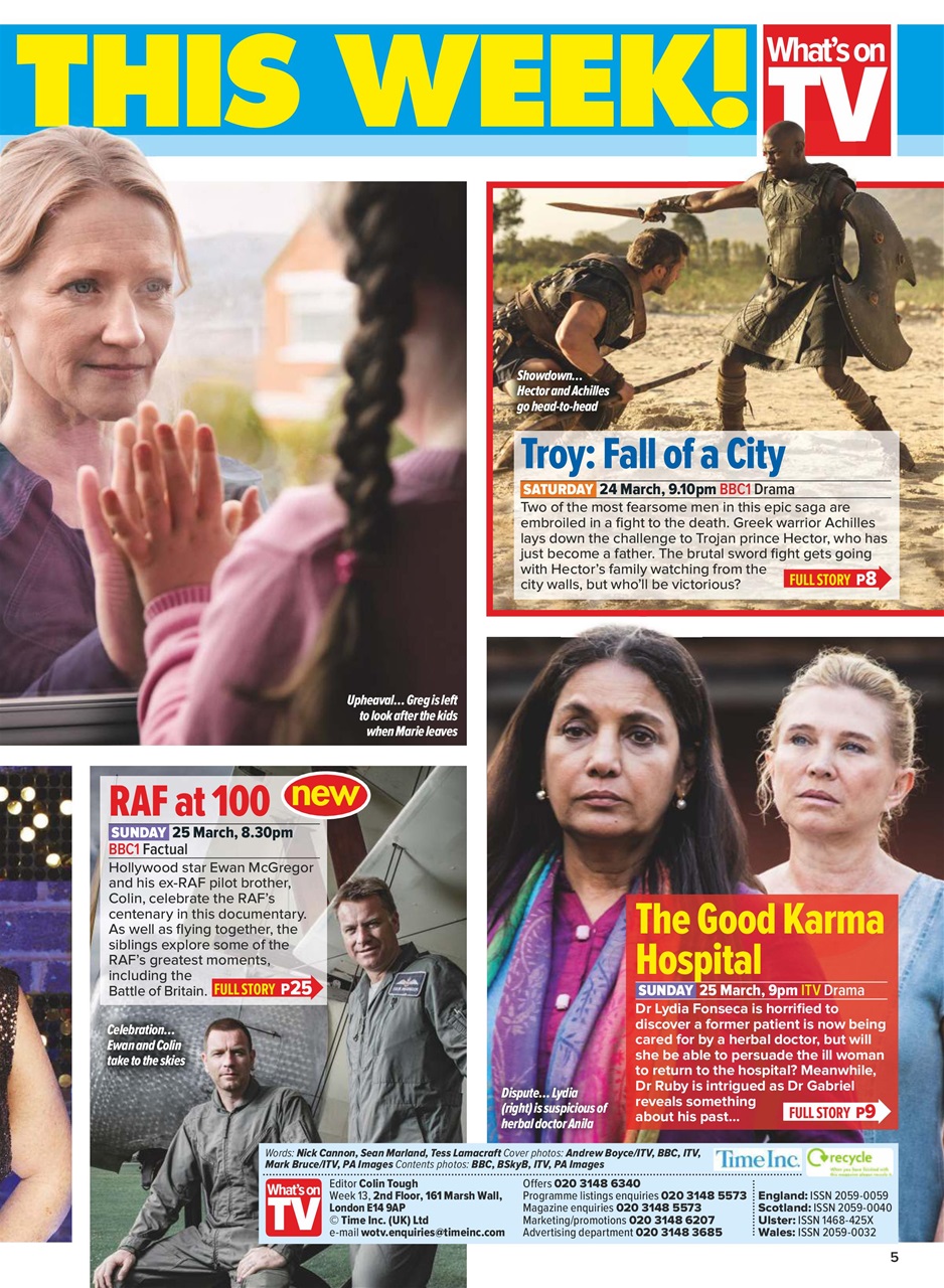 What's on TV Preview Pages