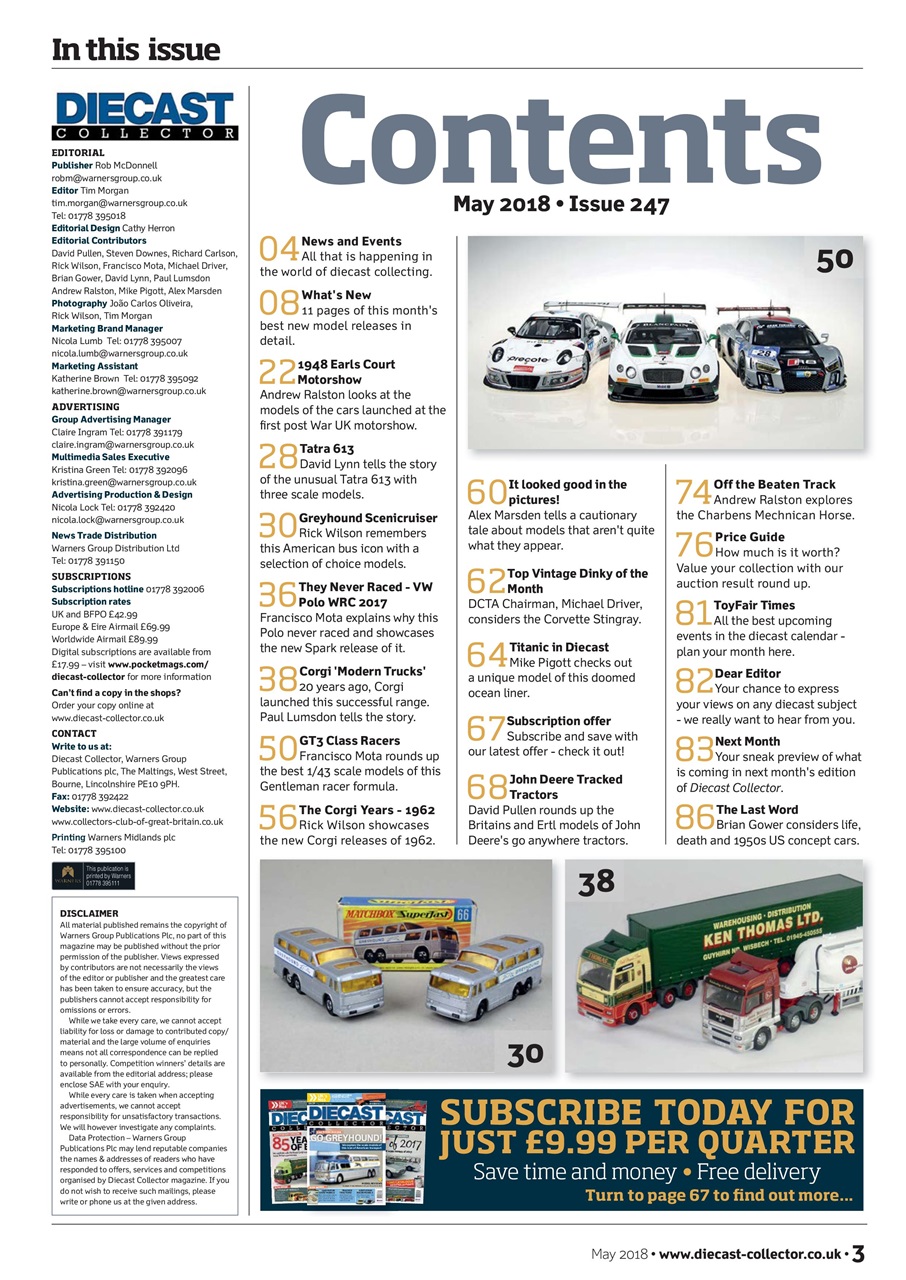 Diecast Collector Preview Pages