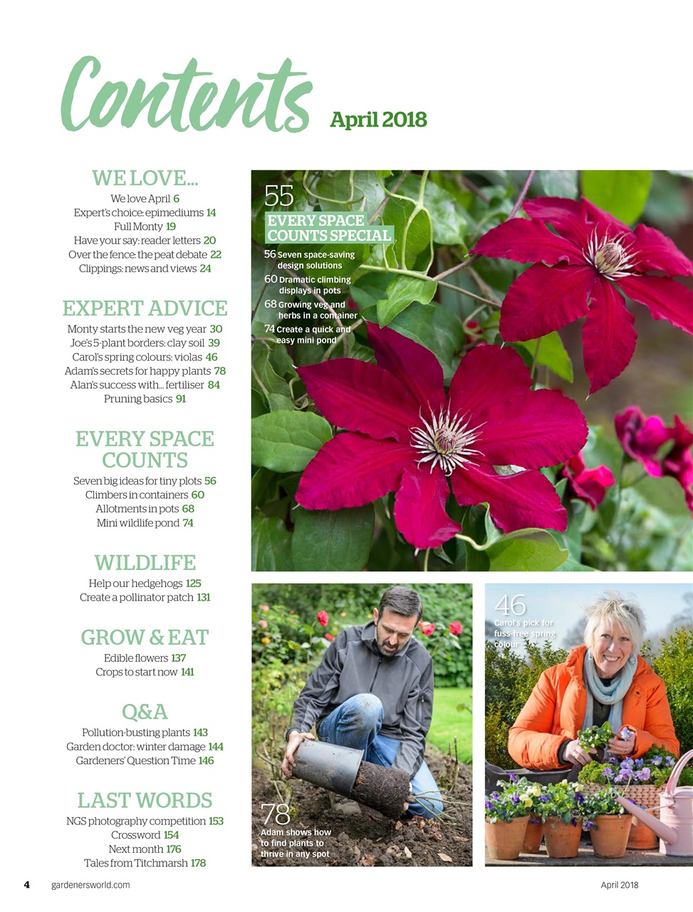 BBC Gardeners’ World Magazine Preview Pages