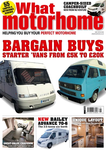What Motorhome magazine issue The Bargain Buys issue – May 2018