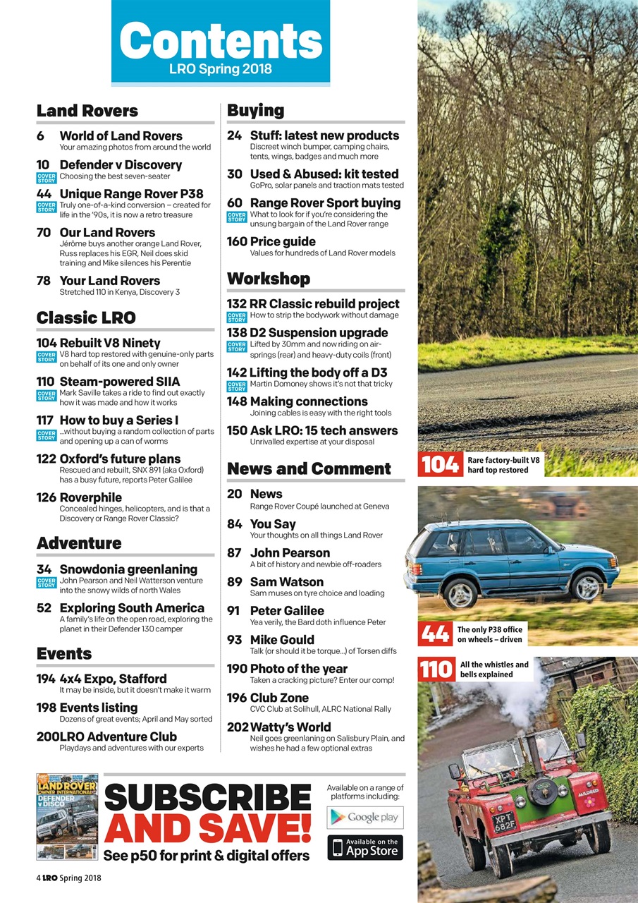 Land Rover Owner Preview Pages