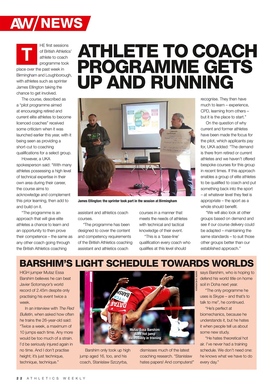 AW – Athletics Weekly Magazine Preview Pages