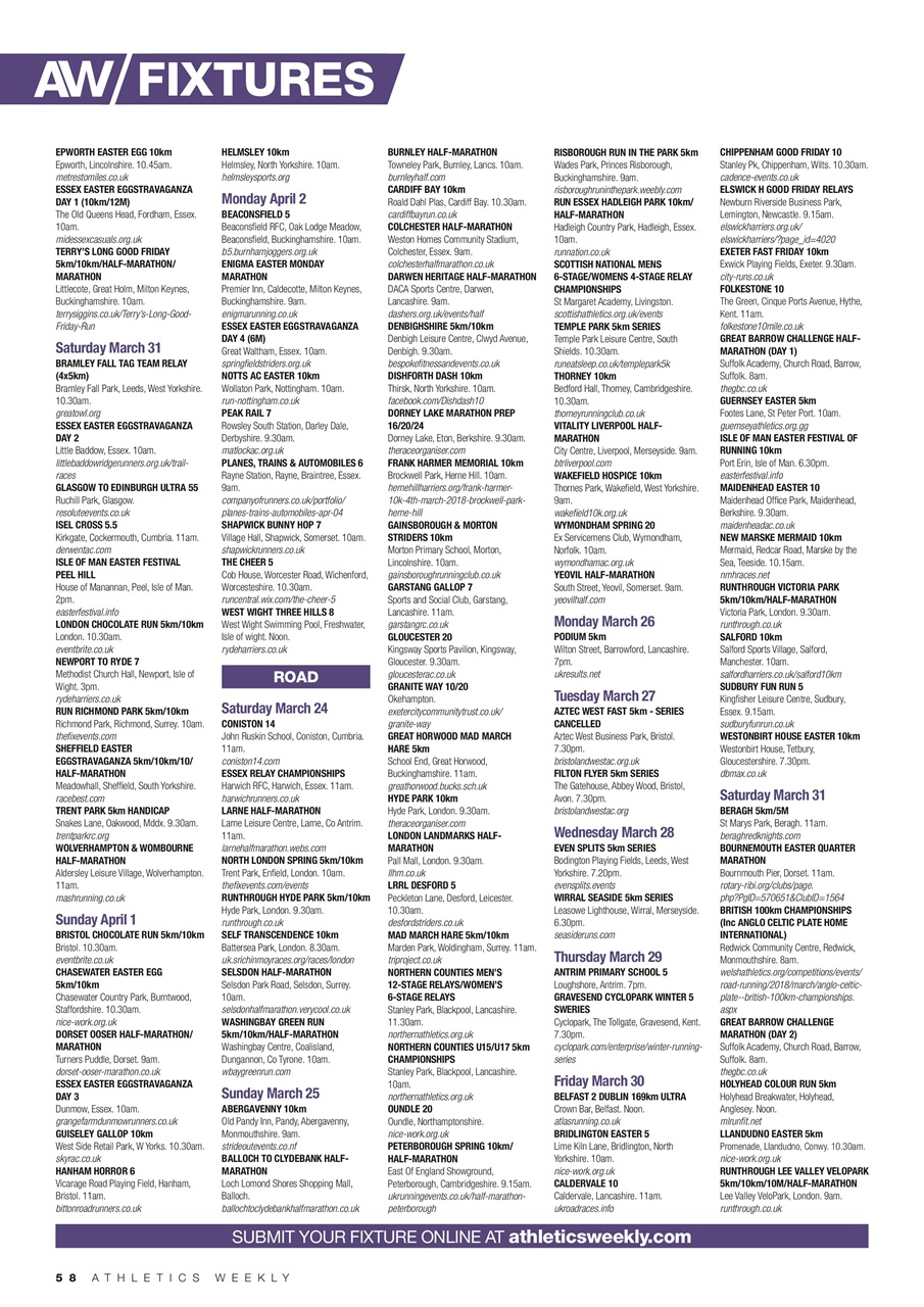 AW – Athletics Weekly Magazine Preview Pages
