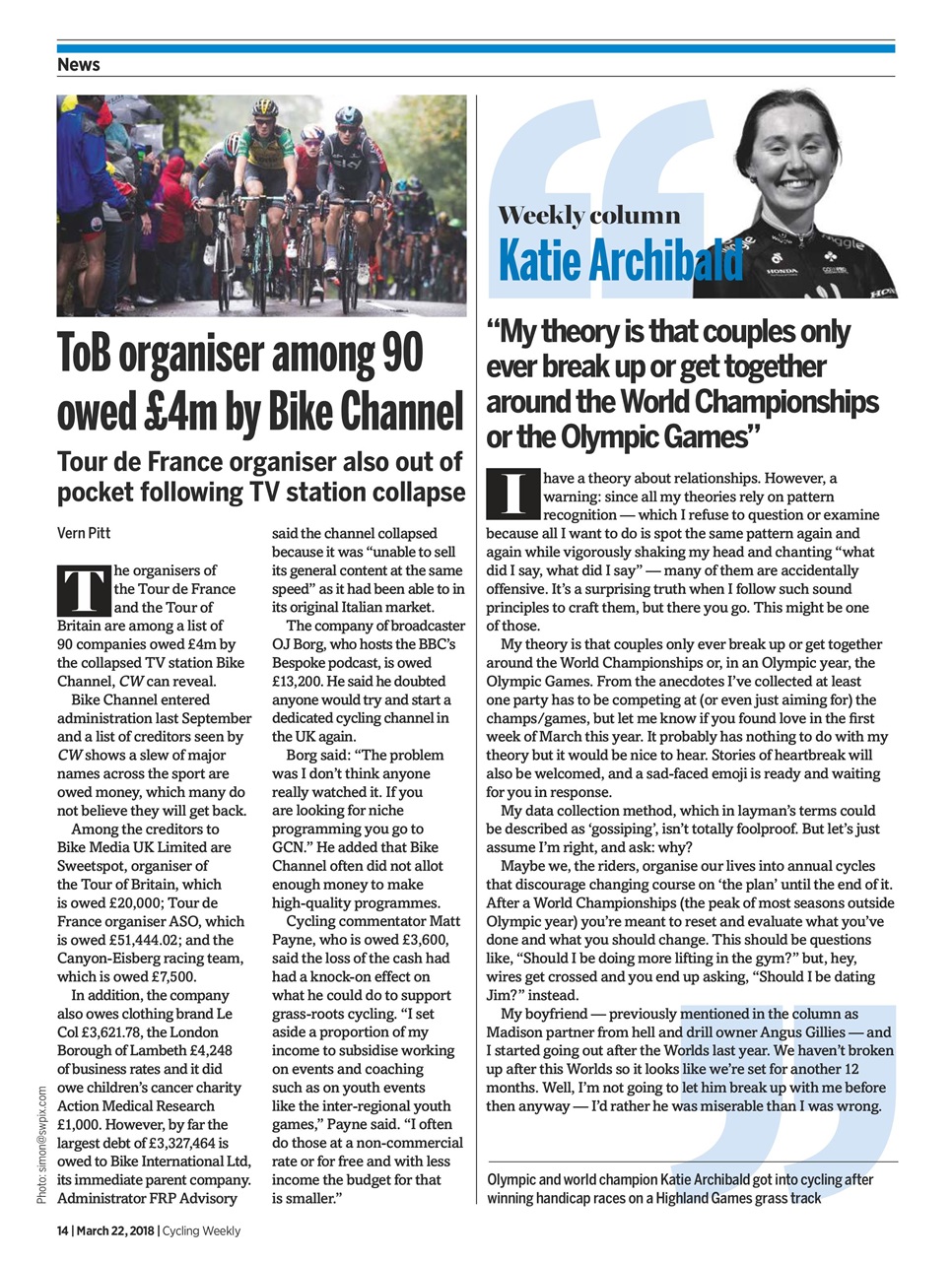 Cycling Weekly Preview Pages