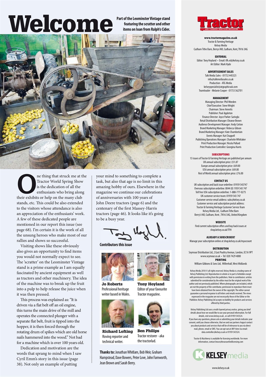 Tractor & Farming Heritage Magazine Preview Pages