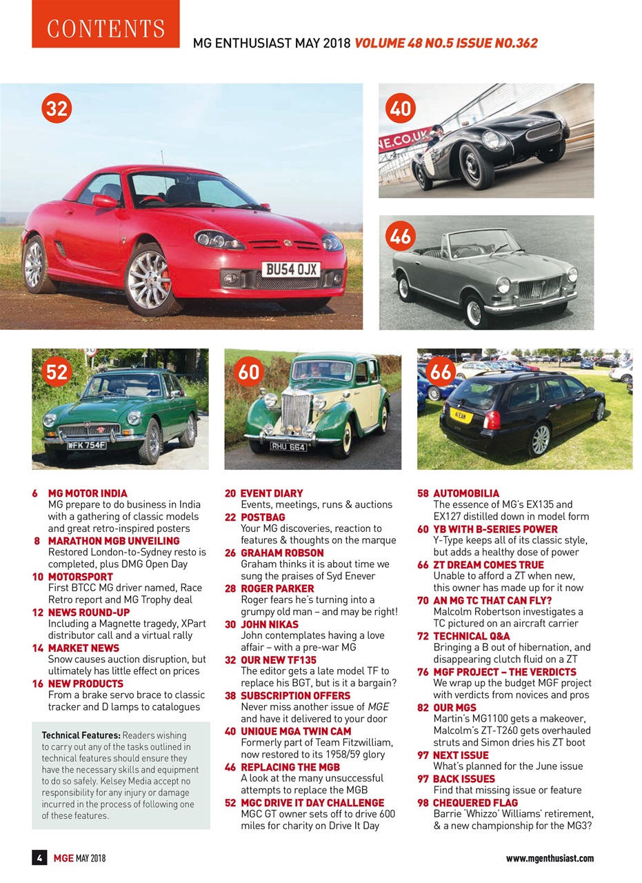 MG Enthusiast Preview Pages
