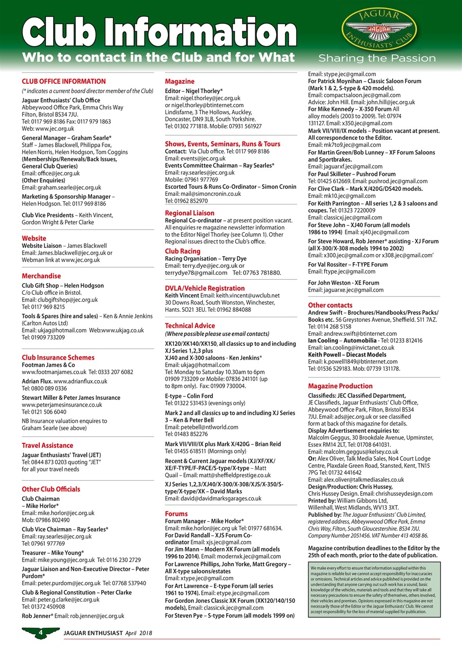 Jaguar Enthusiast Preview Pages