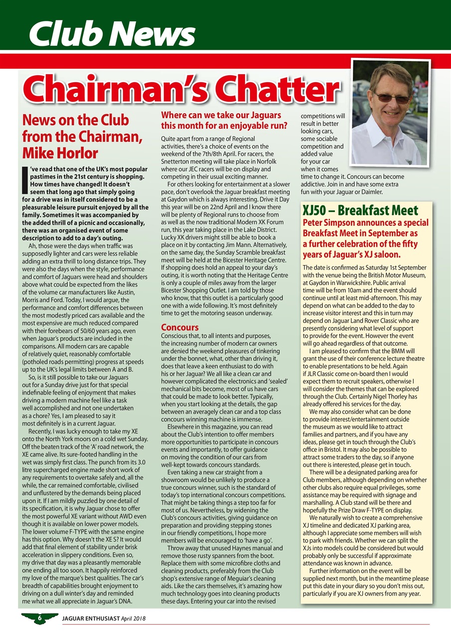 Jaguar Enthusiast Preview Pages