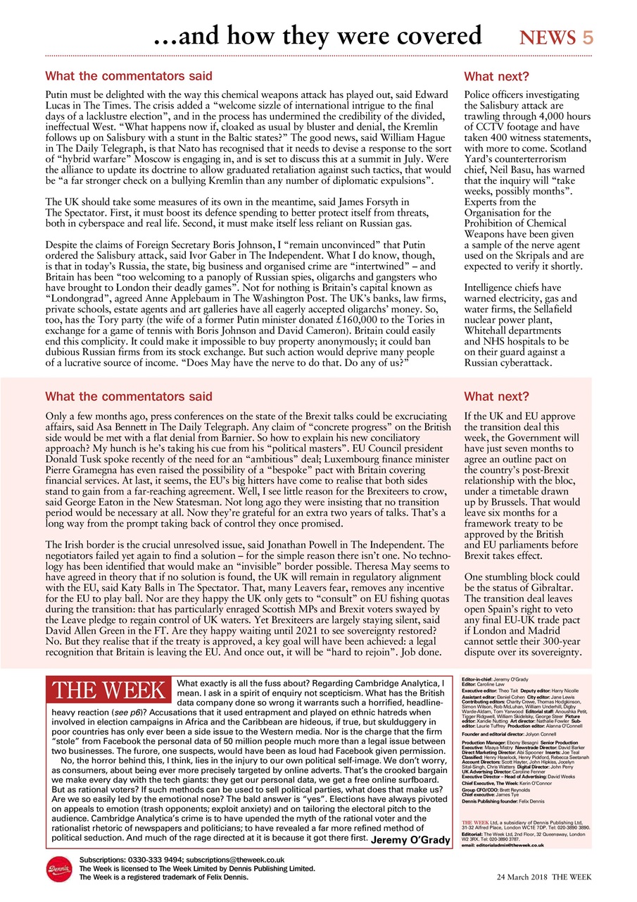 The Week Preview Pages