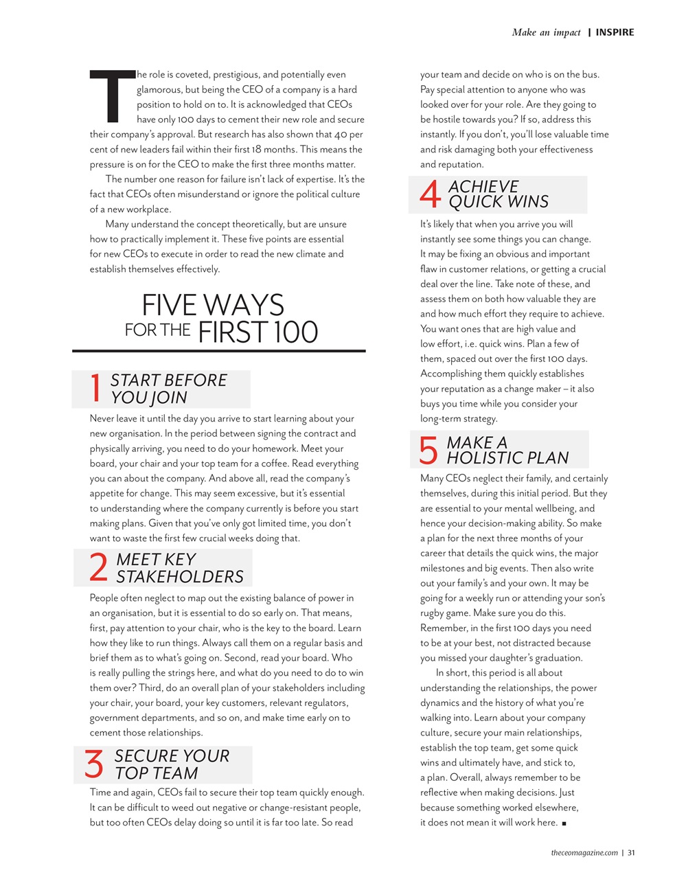 The CEO Magazine EMEA Preview Pages