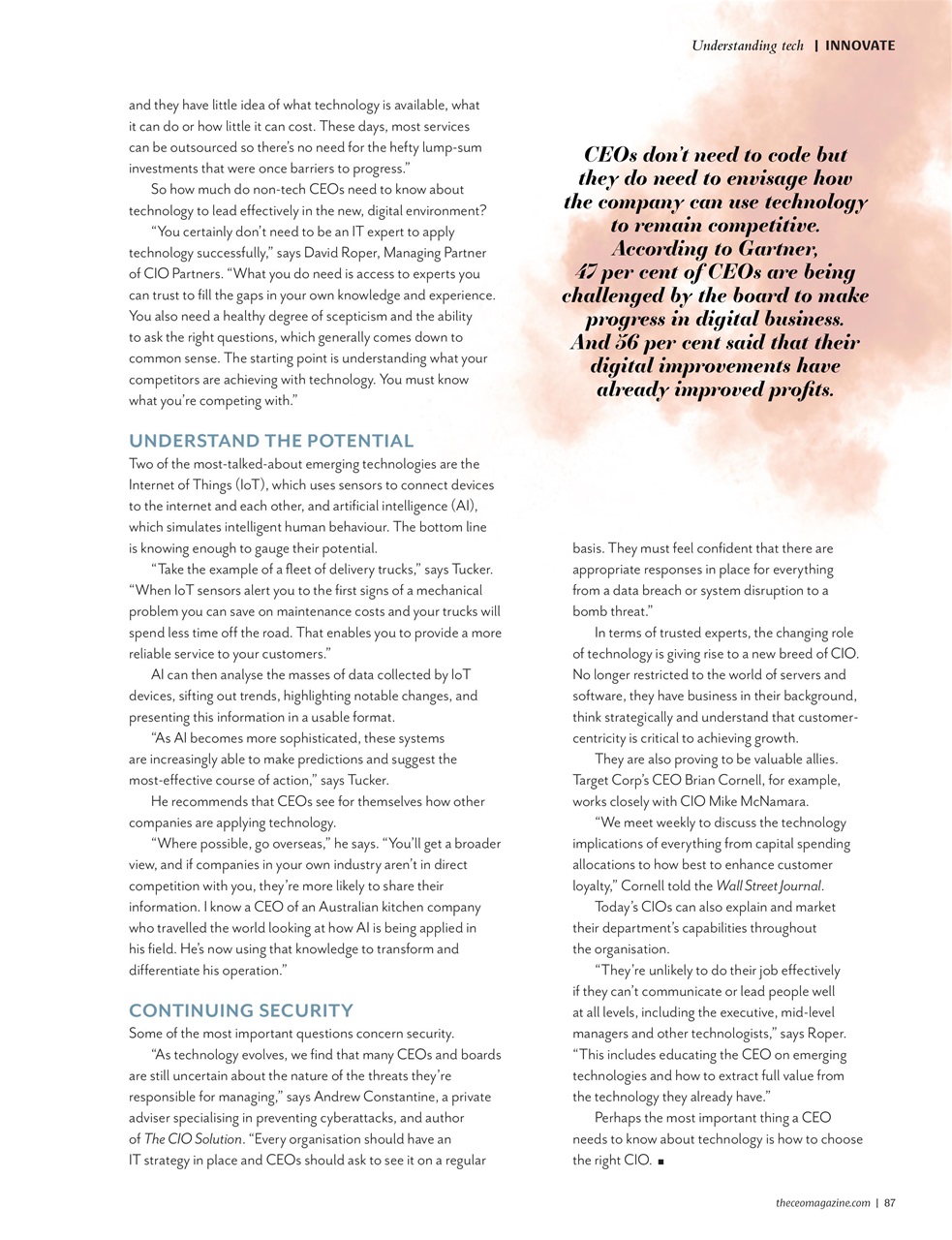 The CEO Magazine EMEA Preview Pages