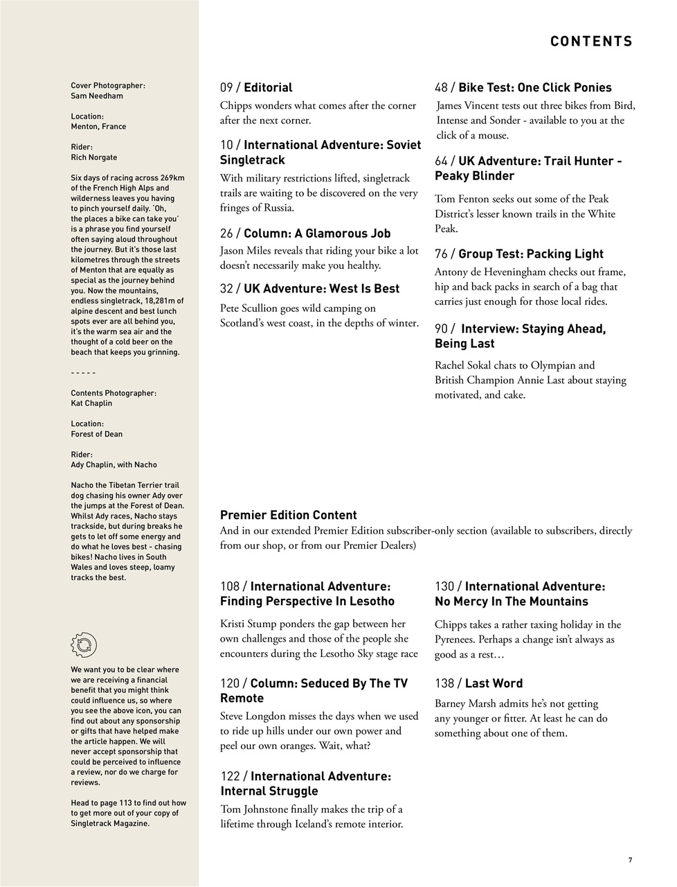 Singletrack Preview Pages