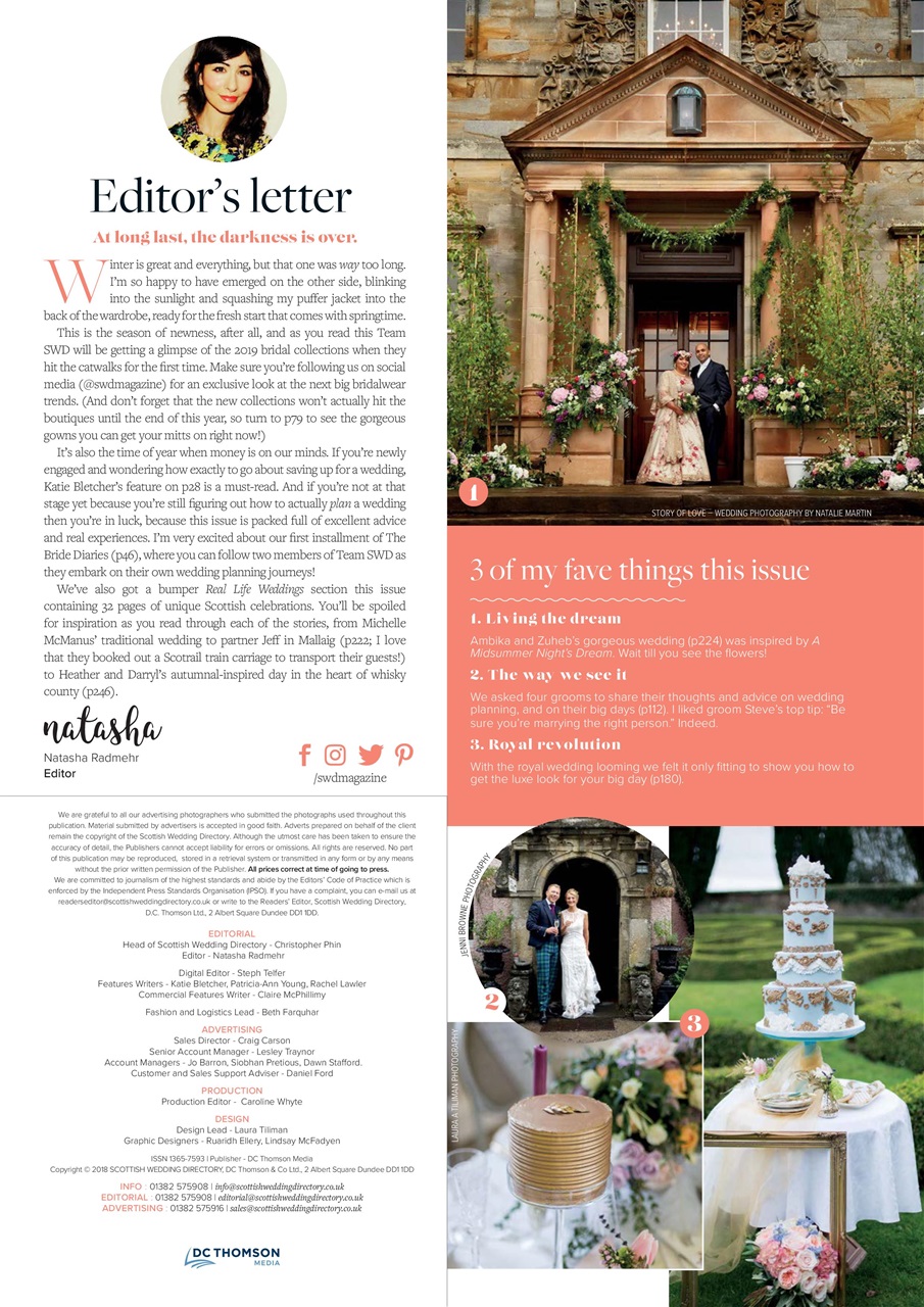 The Scottish Wedding Directory Preview Pages