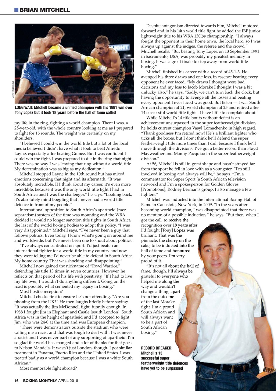Boxing Monthly Preview Pages
