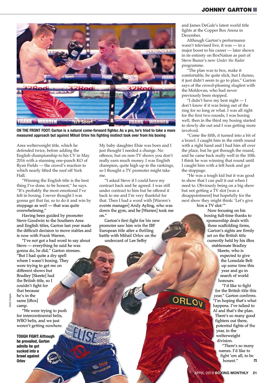 Boxing Monthly Preview Pages