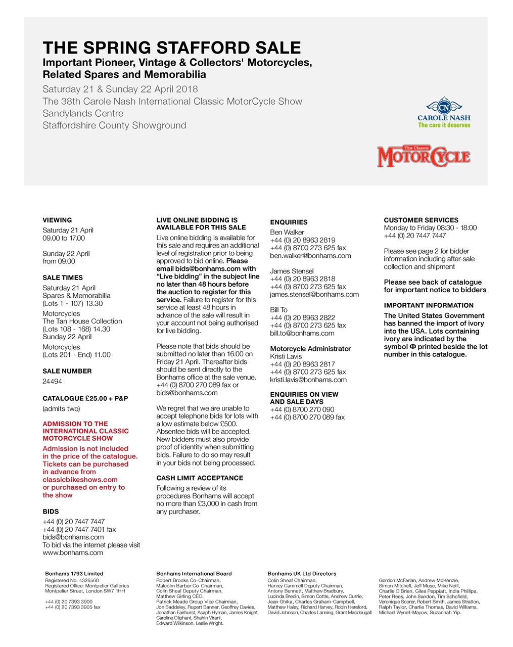 The Classic MotorCycle Preview Pages