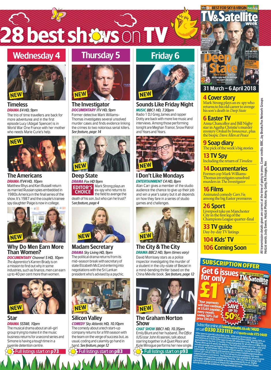 TV & Satellite Week Preview Pages