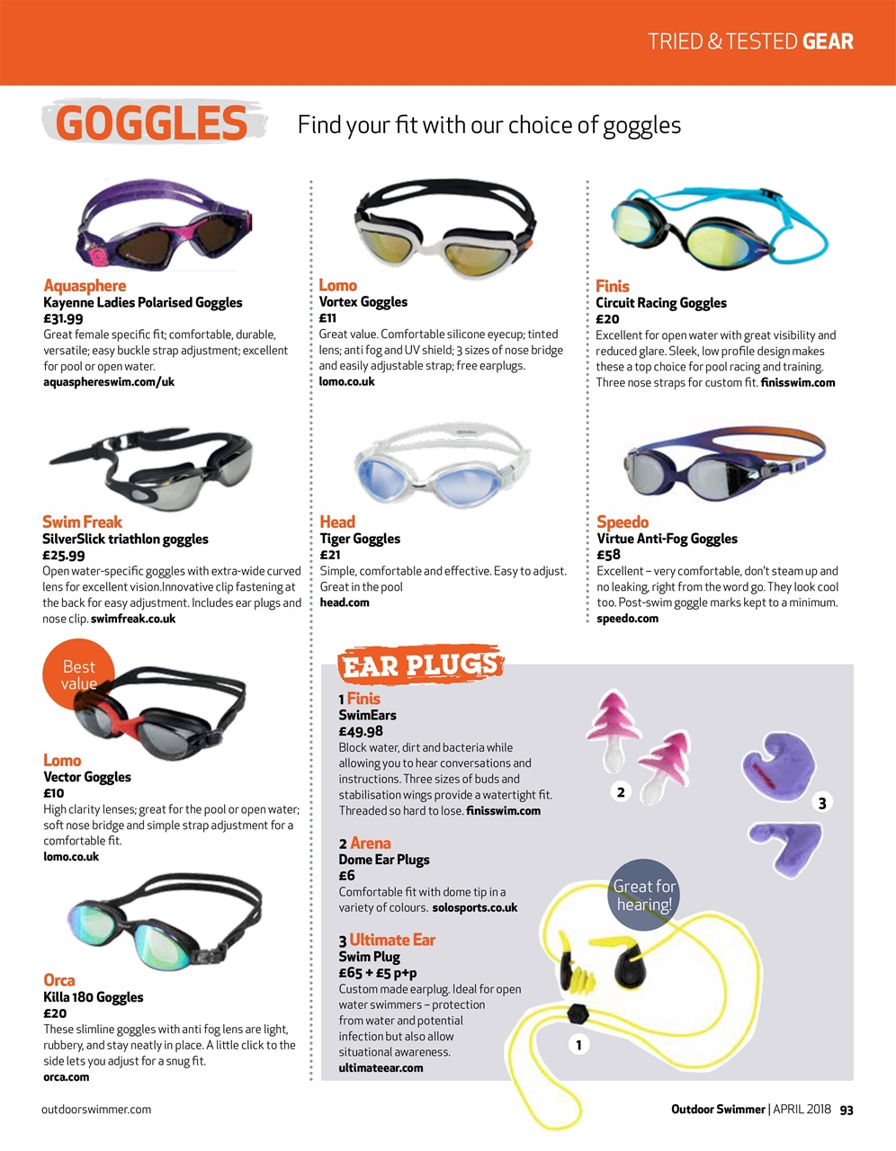 Outdoor Swimmer Preview Pages
