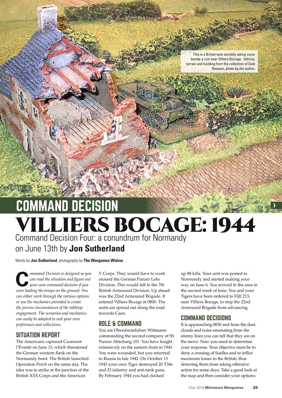 Miniature Wargames Preview Pages