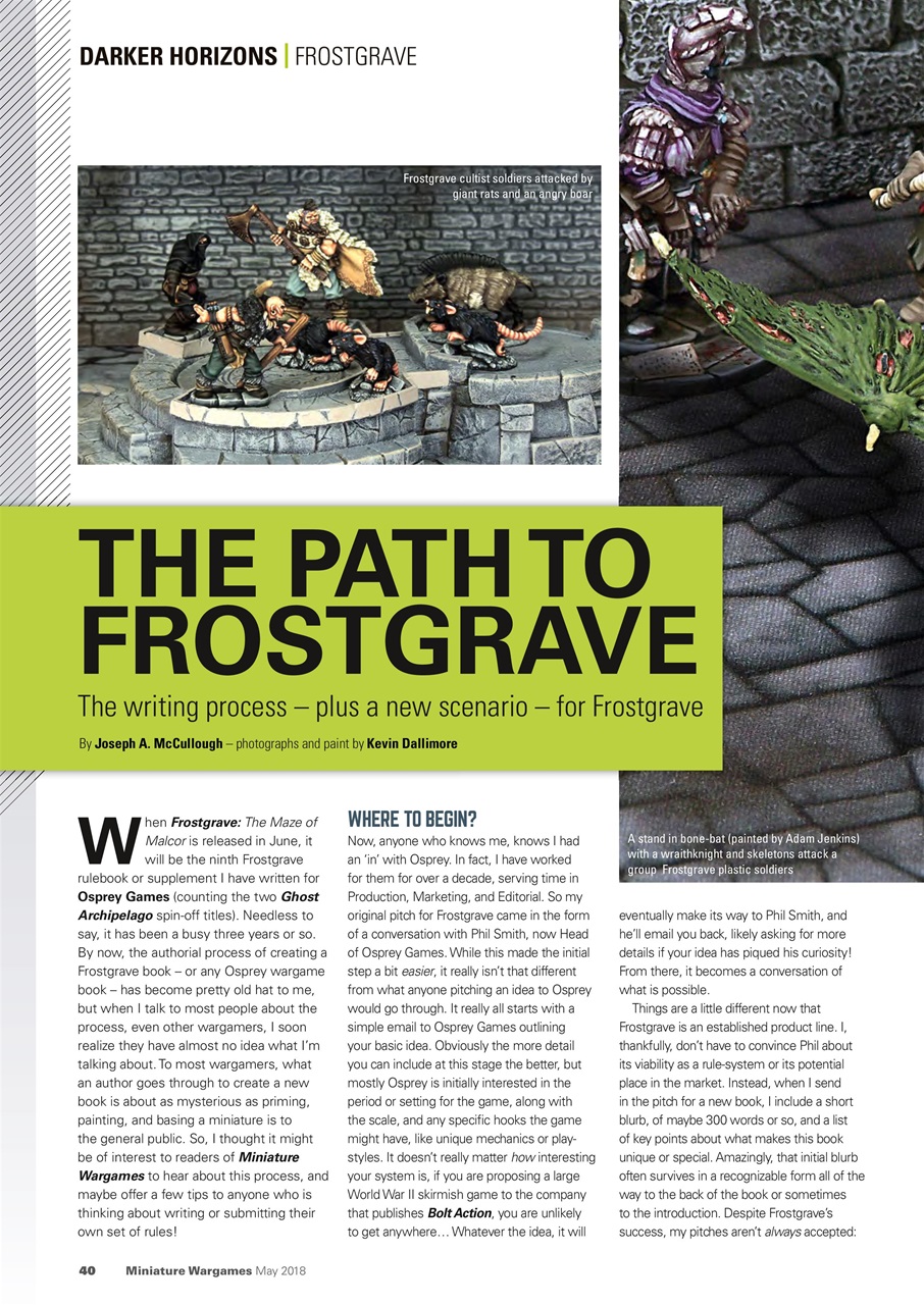 Miniature Wargames Preview Pages