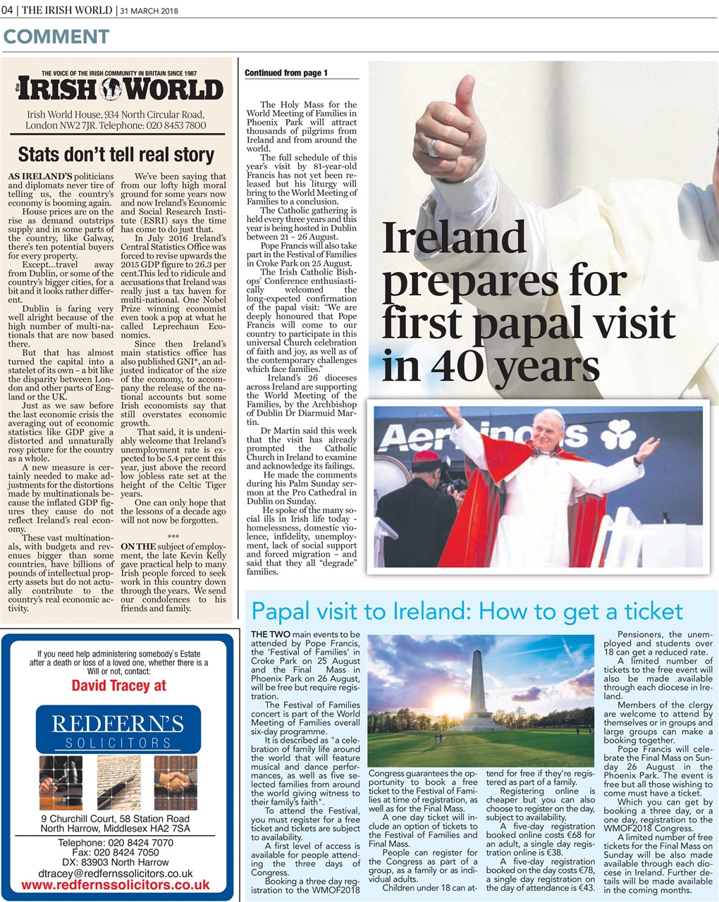 Irish World Preview Pages