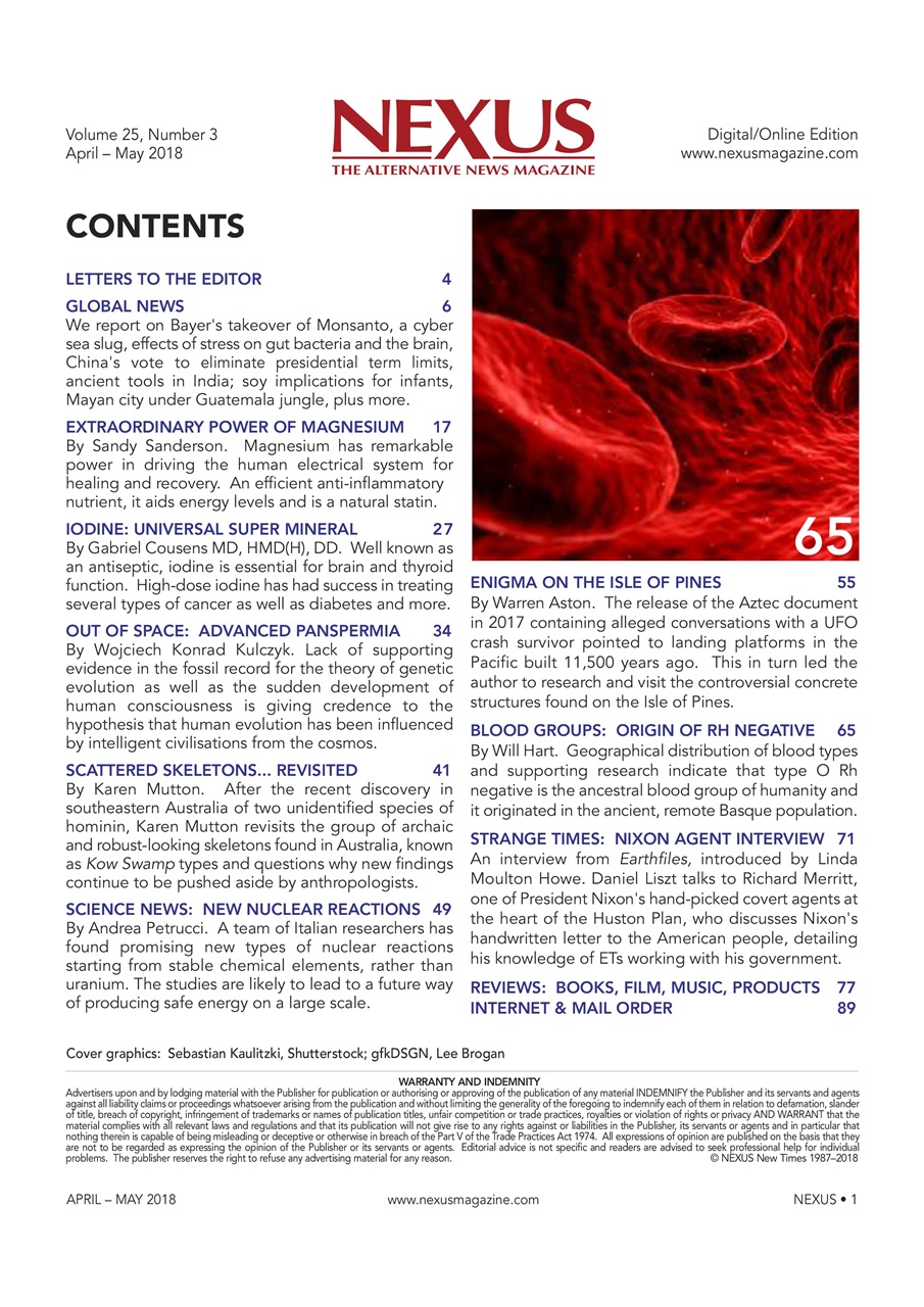Nexus Magazine Preview Pages