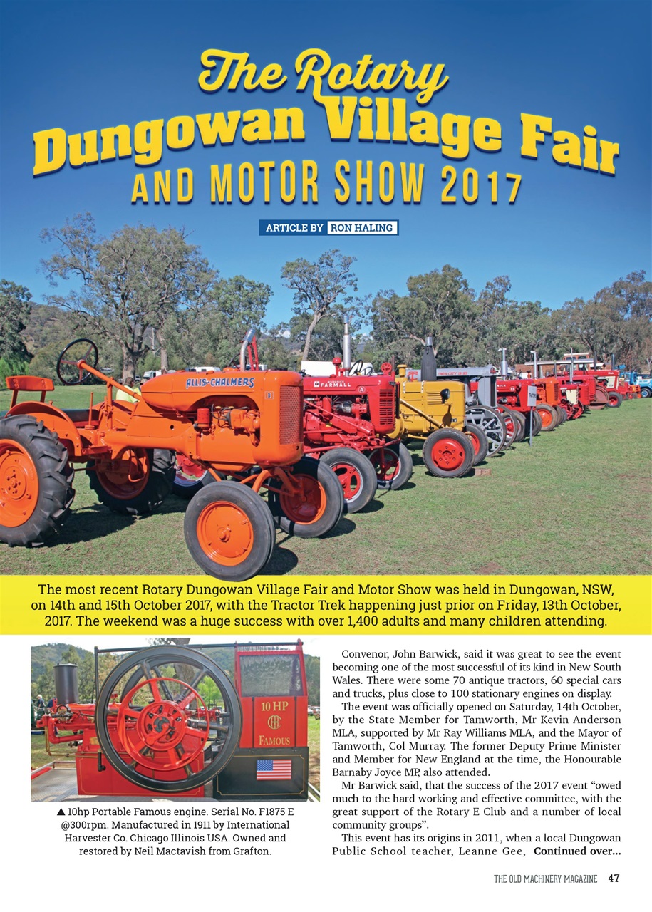 The Old Machinery Magazine Preview Pages
