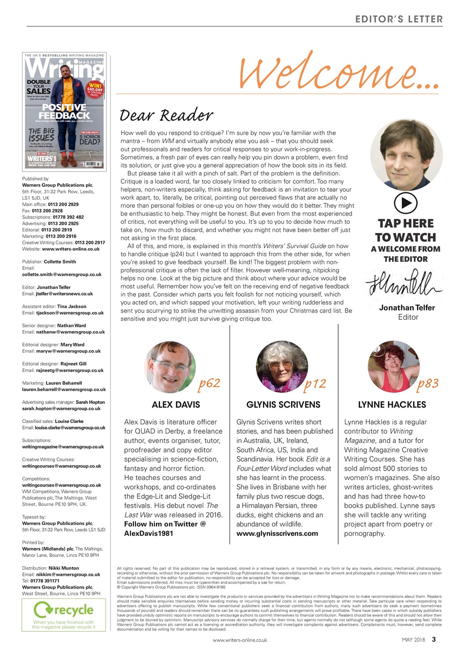 Writing Magazine Preview Pages