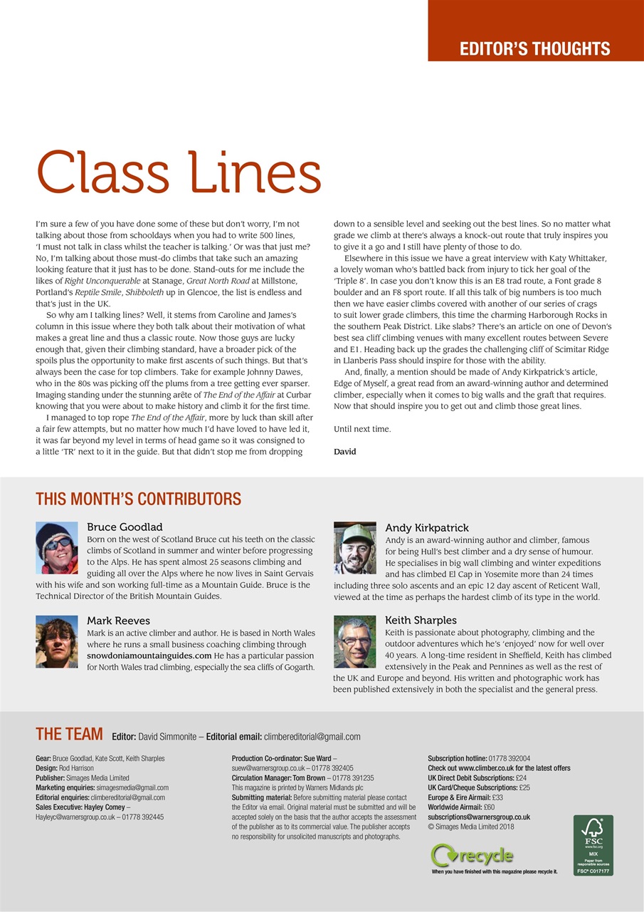 Climber Preview Pages