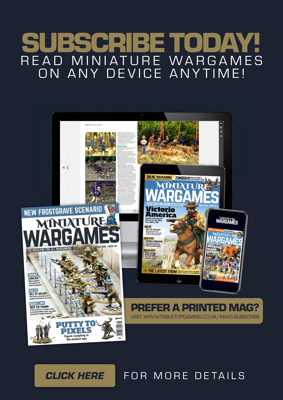 Miniature Wargames Preview Pages