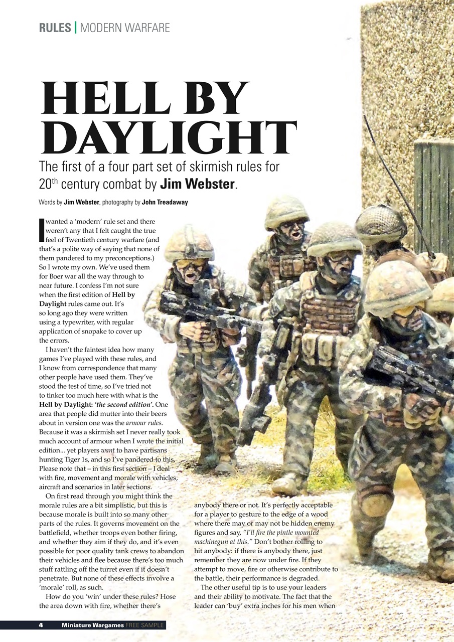 Miniature Wargames Preview Pages