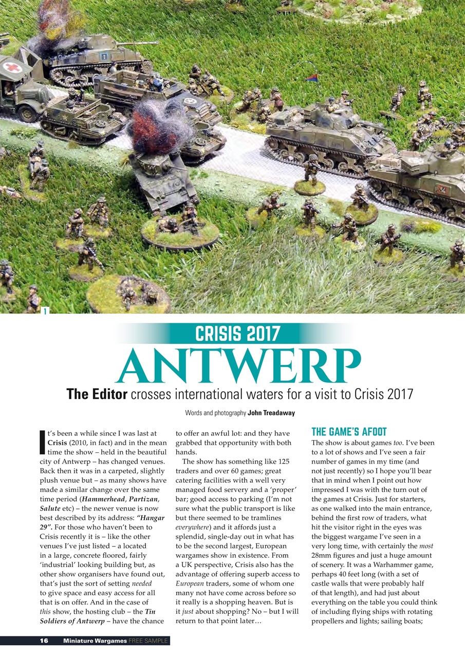 Miniature Wargames Preview Pages