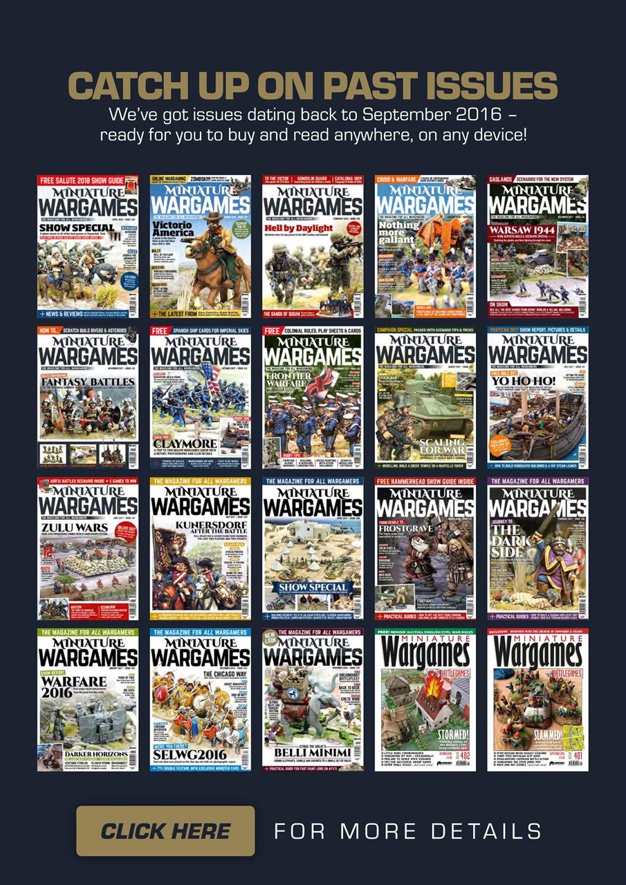 Miniature Wargames Preview Pages