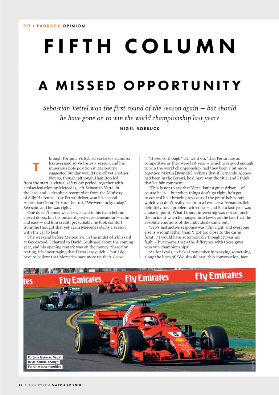 Autosport Preview Pages