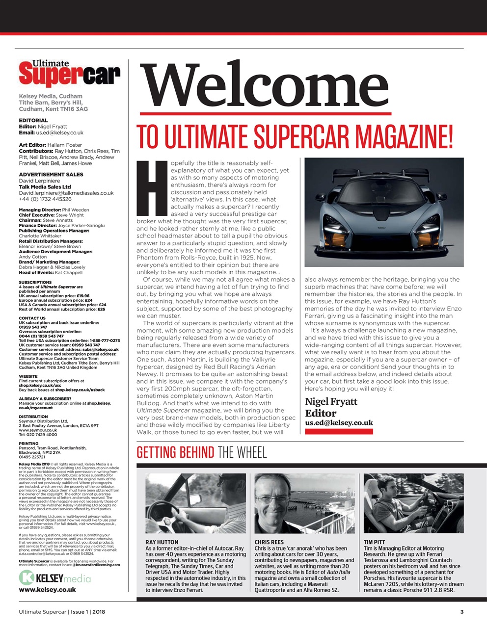Ultimate Supercar Preview Pages