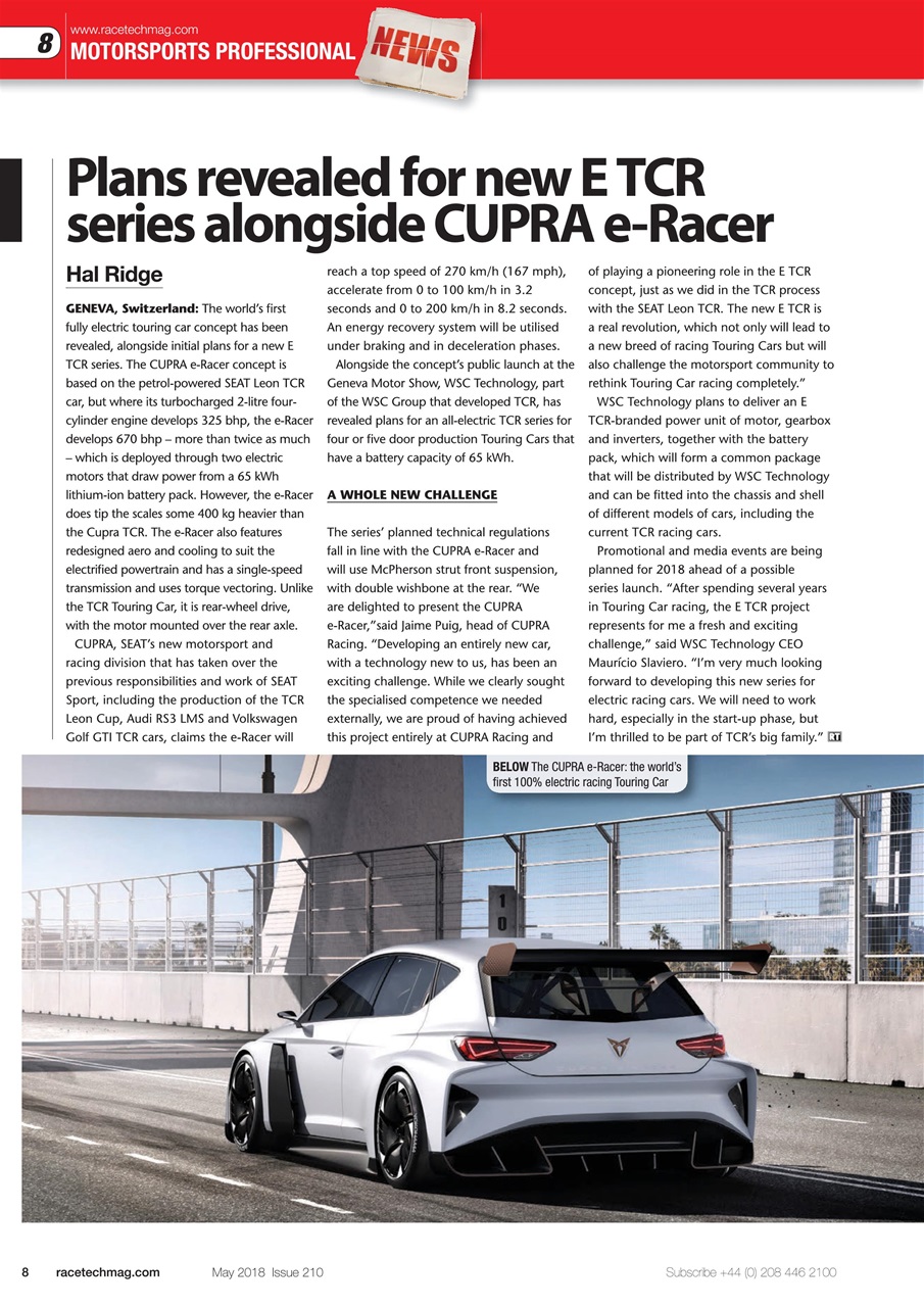 Race Tech Preview Pages