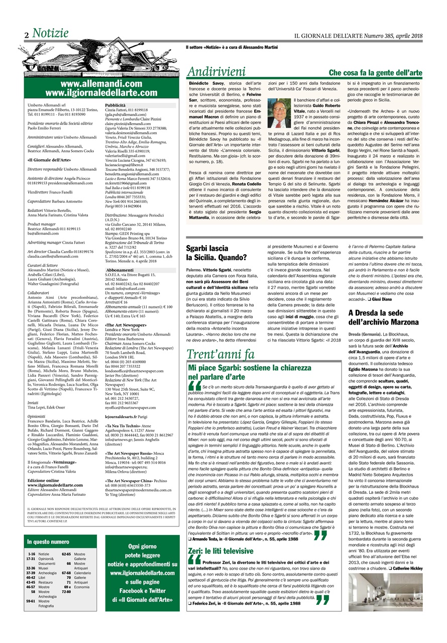 Il Giornale Dell’Arte Preview Pages