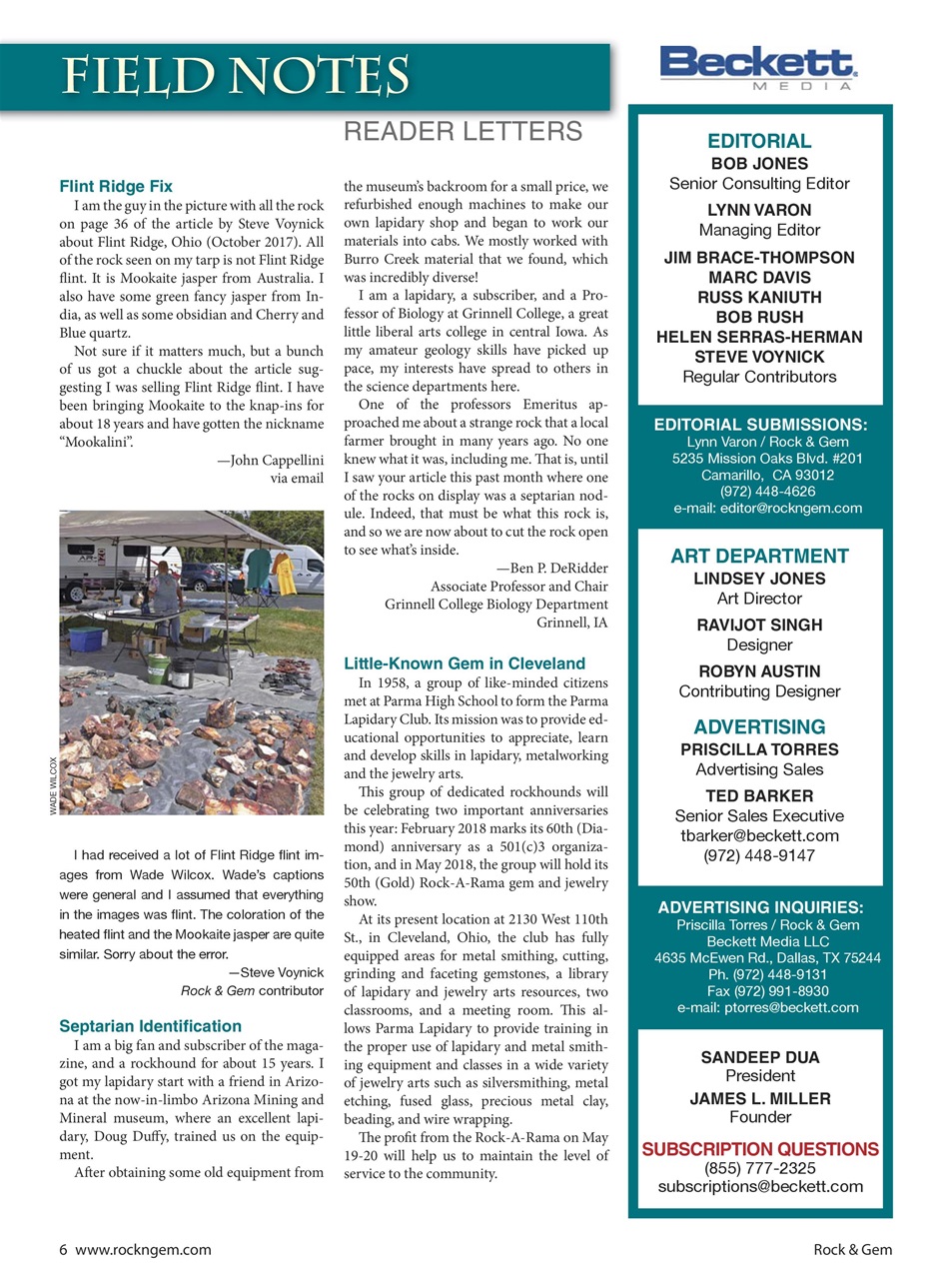 Rock&Gem Magazine Preview Pages