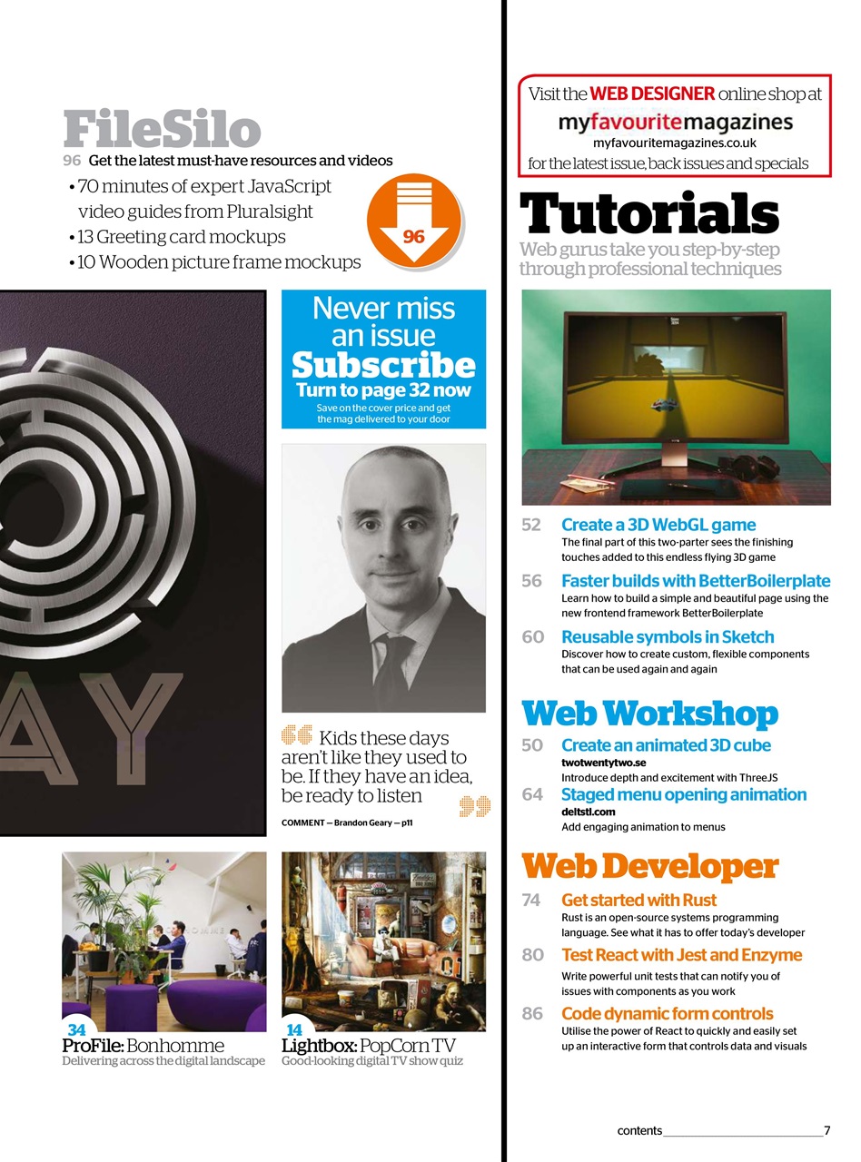 Web Designer Preview Pages