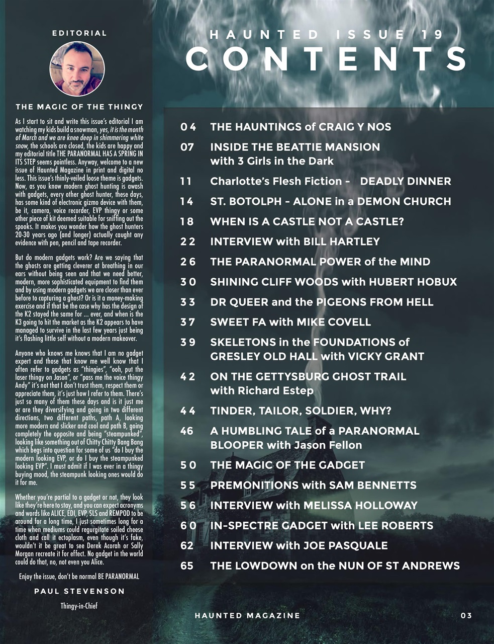 Haunted Magazine Preview Pages