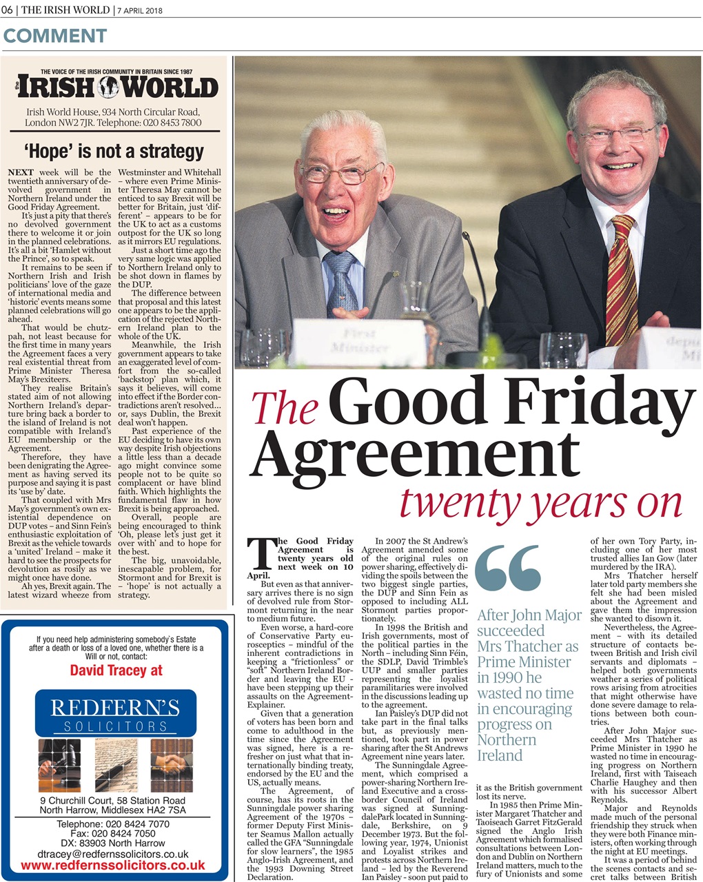 Irish World Preview Pages