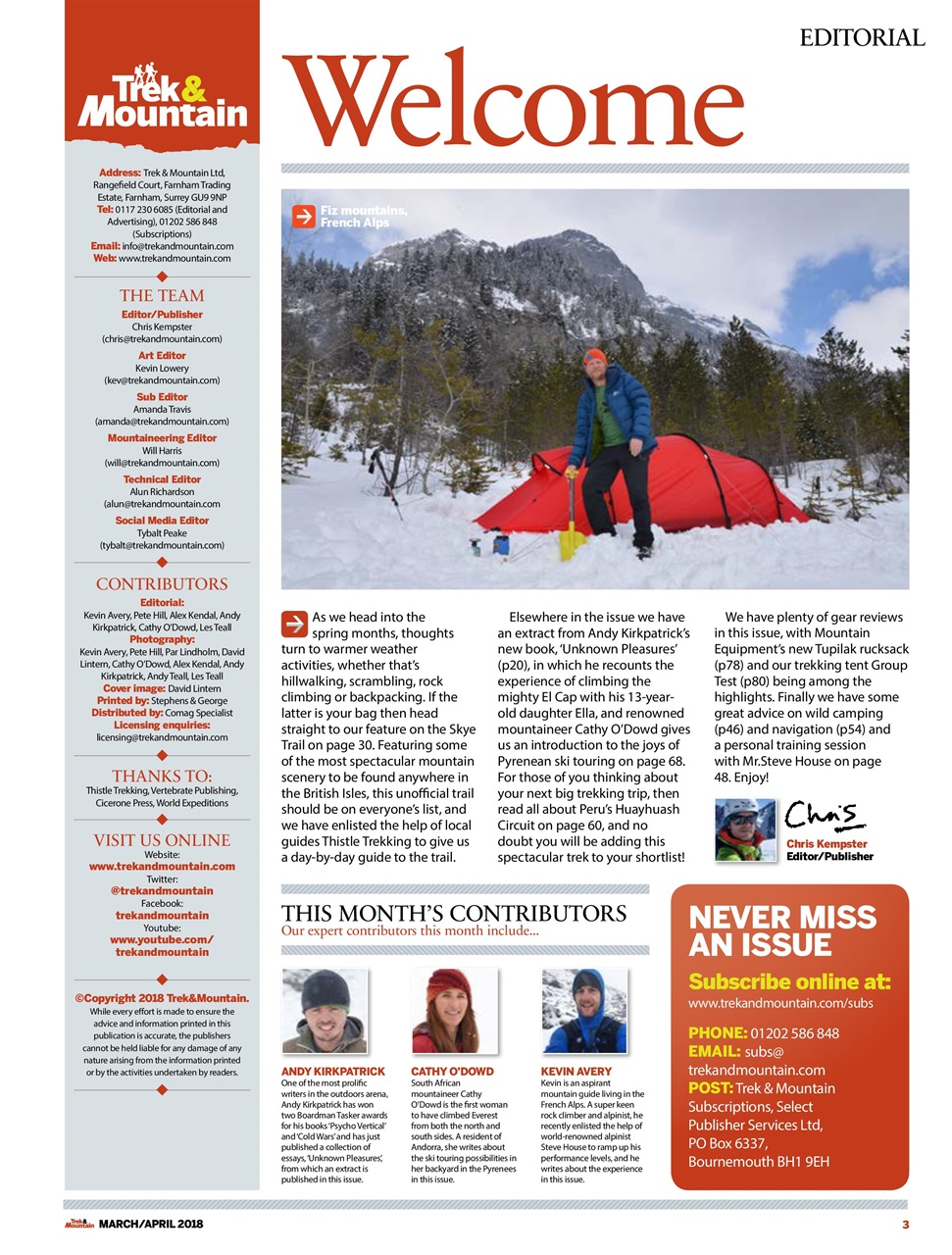 Trek & Mountain Magazine Preview Pages