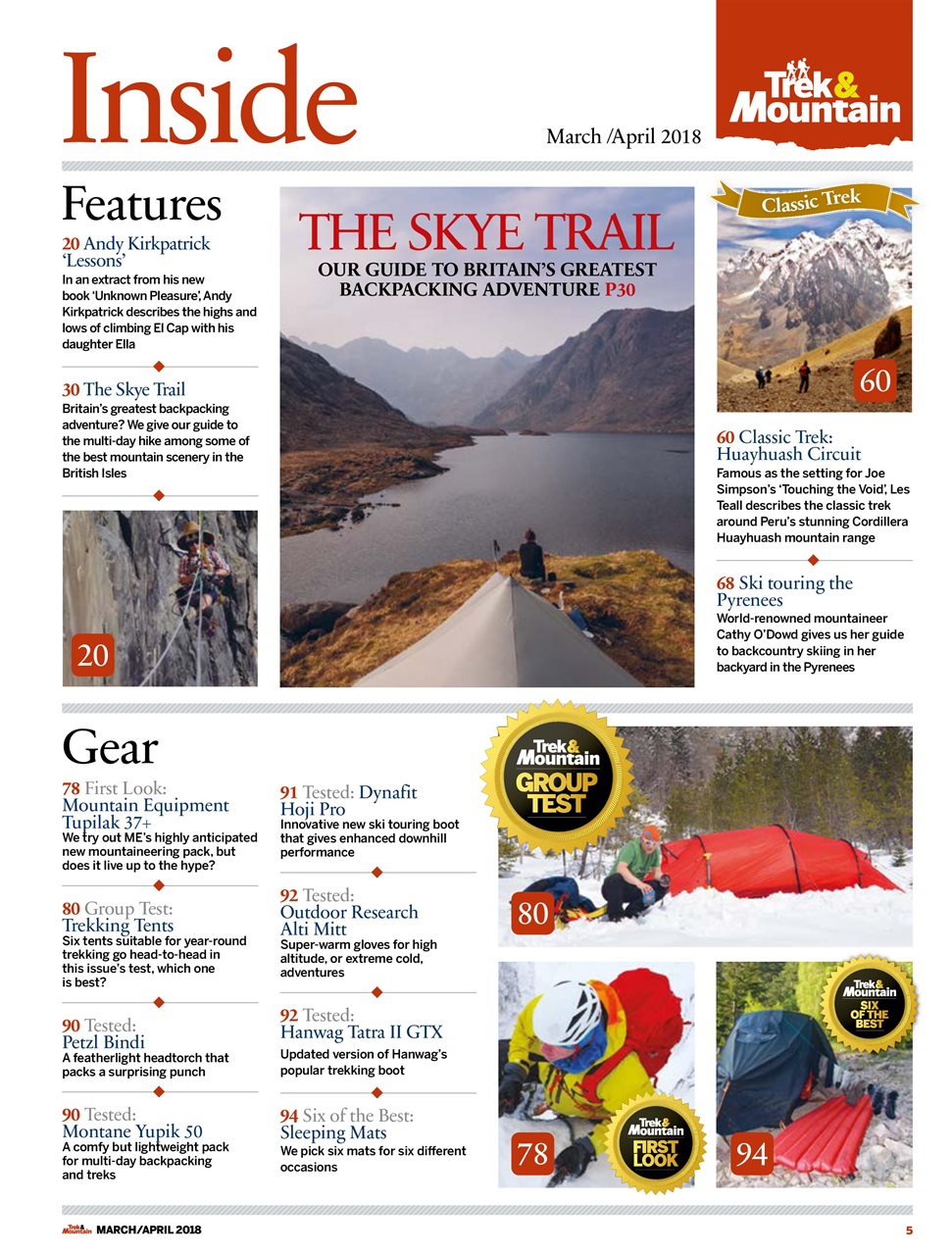Trek & Mountain Magazine Preview Pages