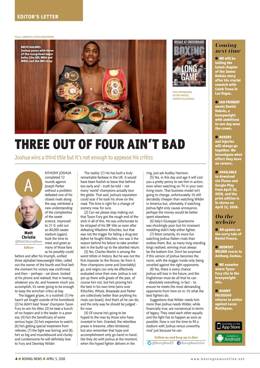 Boxing News Preview Pages
