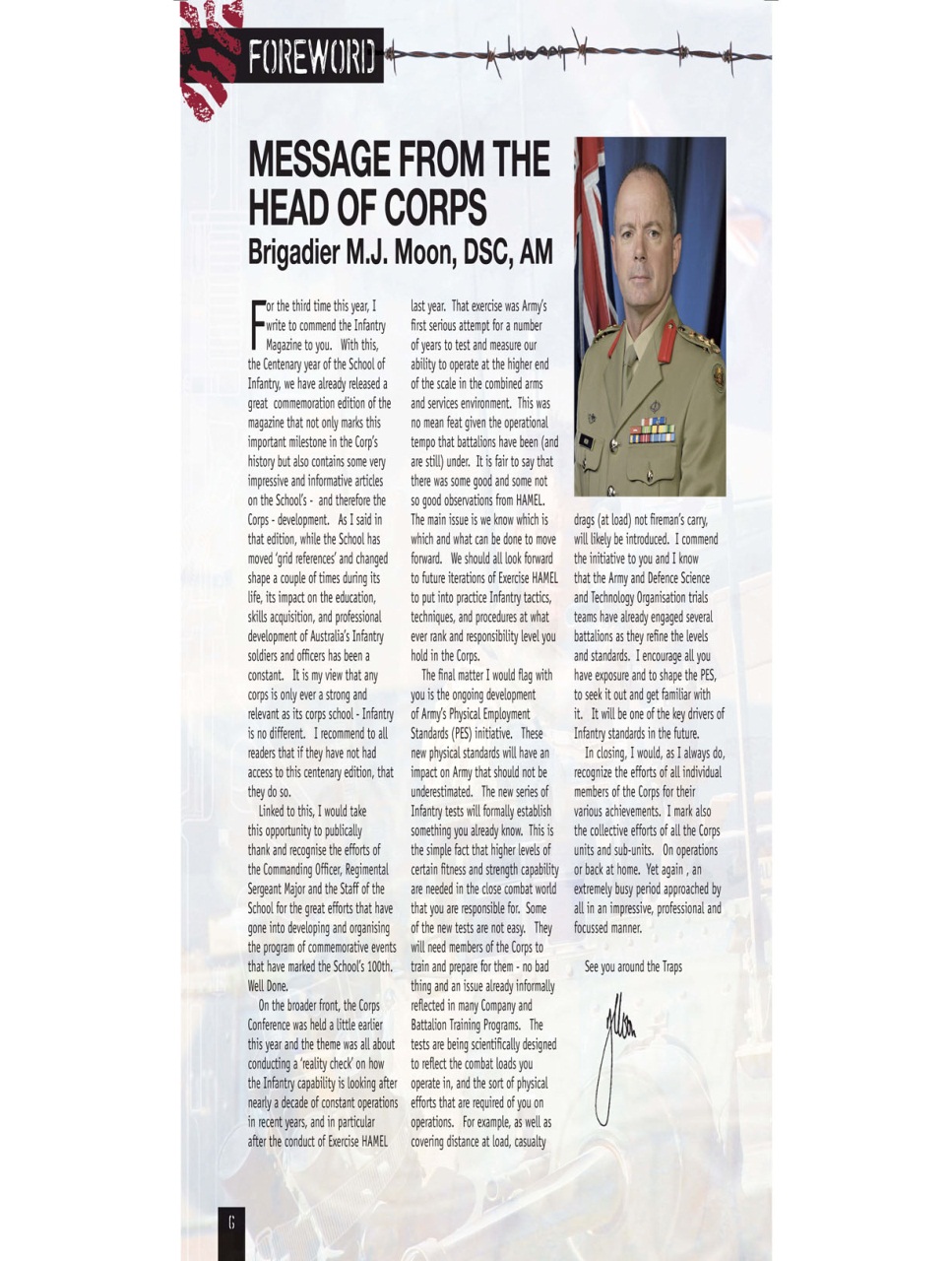 Australian Infantry Magazine Preview Pages