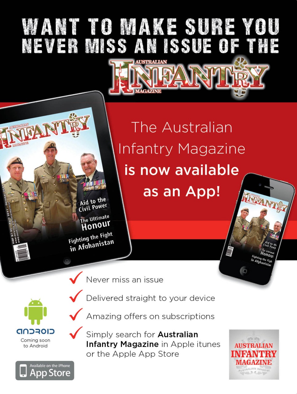 Australian Infantry Magazine Preview Pages