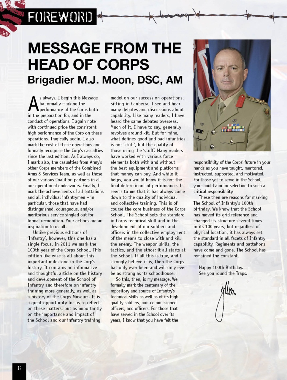 Australian Infantry Magazine Preview Pages